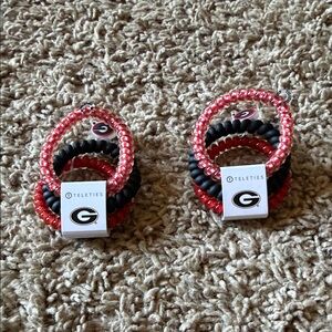Teleties Red and Black Hair Ties Set